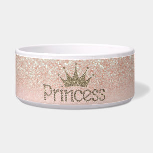 Écuelle Couronne Chic Charmante, Princesse, Bokeh Pailleté