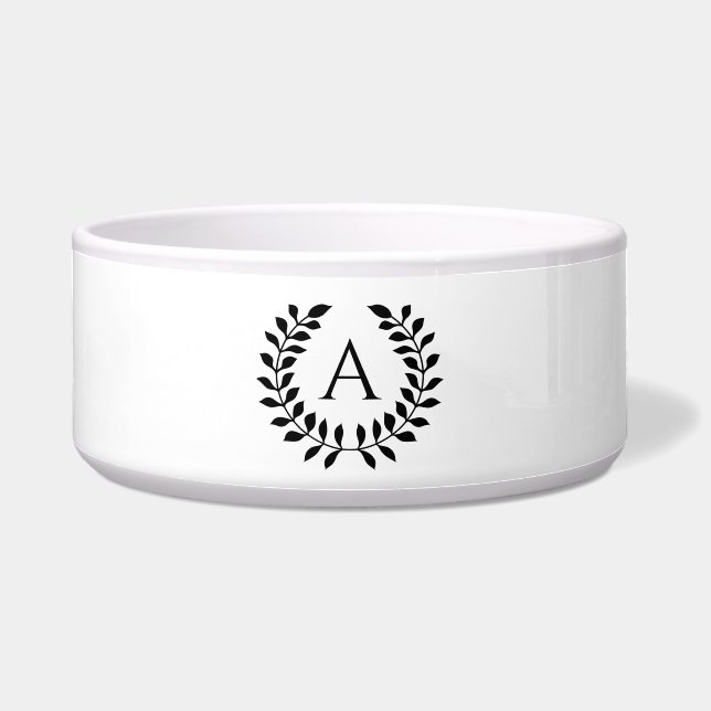 Écuelle Couronne de laurier décorative avec monogramme per (Devant)
