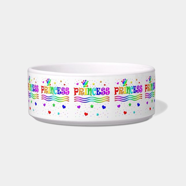 Écuelle Couronne de princesse arc-en-ciel de dessin animé  (Devant)