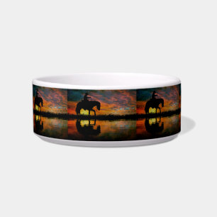 Écuelle Cowboy Ceramic Pet Bowl