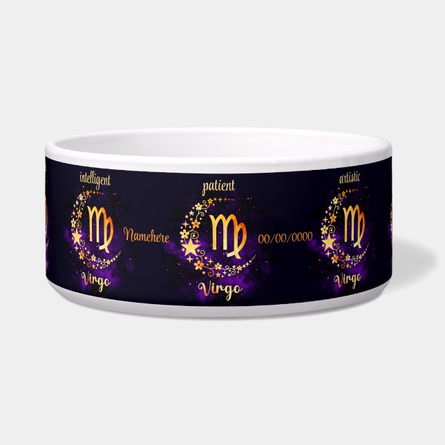 Écuelle Créez Votre Propre Vierge Zodiacal Céleste Violet (Devant)