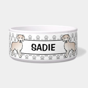 Écuelle Crème anglaise Golden Retriever Dog with Pet's Nam