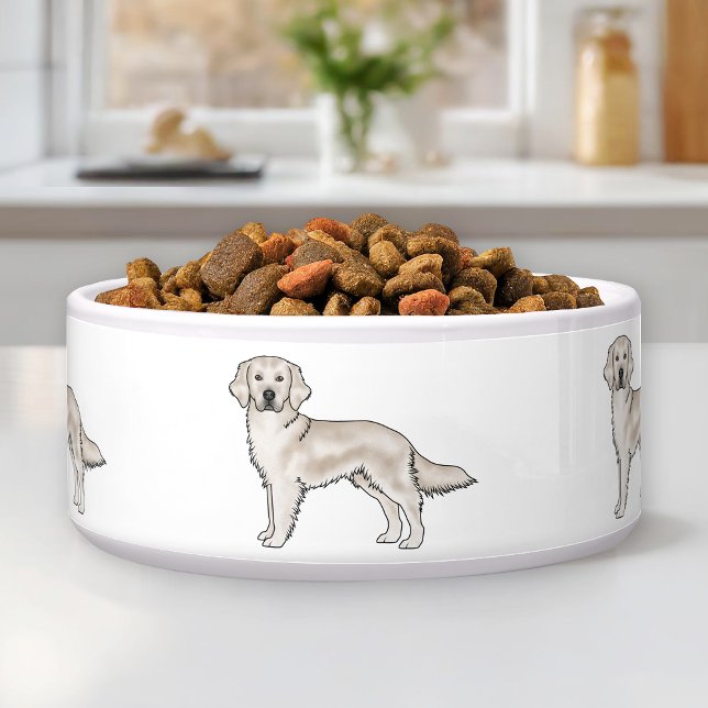 Écuelle Crème anglaise Golden Retriever mignon Chiens de d (Créateur téléchargé)