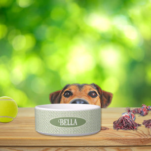 Écuelle Crème design vintage et bol de chien en céramique