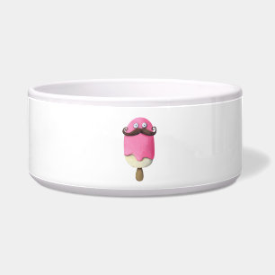 Écuelle Crème glacée rose avec des moustaches