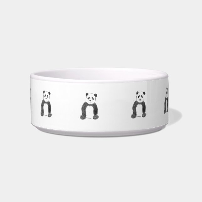Écuelle Croquis de panda en noir et blanc (Devant)