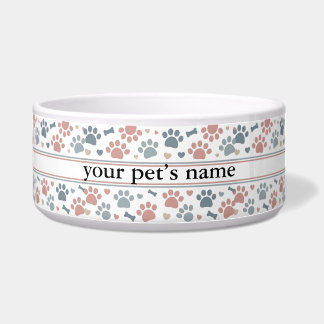 Écuelle Custom Pet Name Bowl | Dog or Cat Food Dish