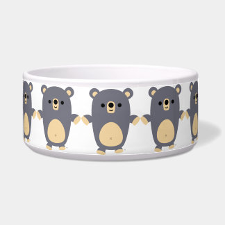 Écuelle Cute Big Blue Cartoon Ours Pet Bowl