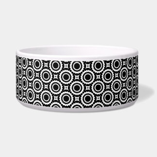 Écuelle Cute black white zigzag circles pattern