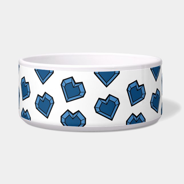 Écuelle Cute Blue Sapphire Crystal Heart Motif (Devant)