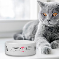 Cute Chat Face Whiskers Nom Monogramme