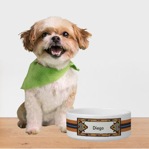 Écuelle Cute espagnol Adobe Style Personnalisé Chien Bowl