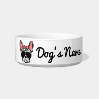 Écuelle Cute Femme Blue Merle French Bulldog Bowl