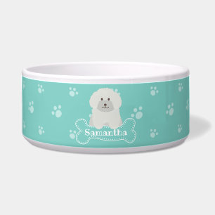 Écuelle Cute Fluffy Blanc Poodé Chien Chien Chien Chien Aq