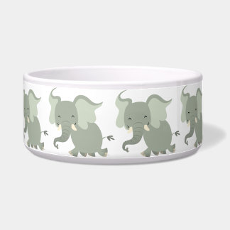 Écuelle Cute Merry Cartoon Elephant Pet Bowl