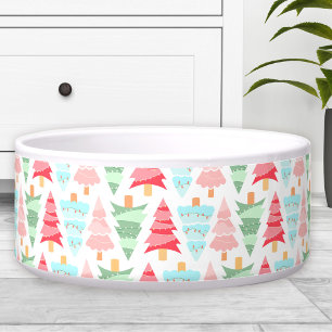Écuelle Cute Pastel Noël Arbre Motif chien animal