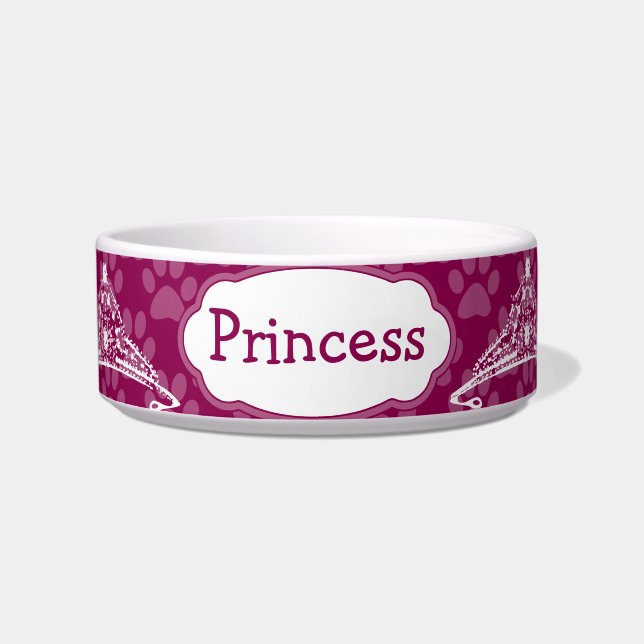 Écuelle Cute Princes Kitty Personnalisé Kitty Chat Bowl (Devant)
