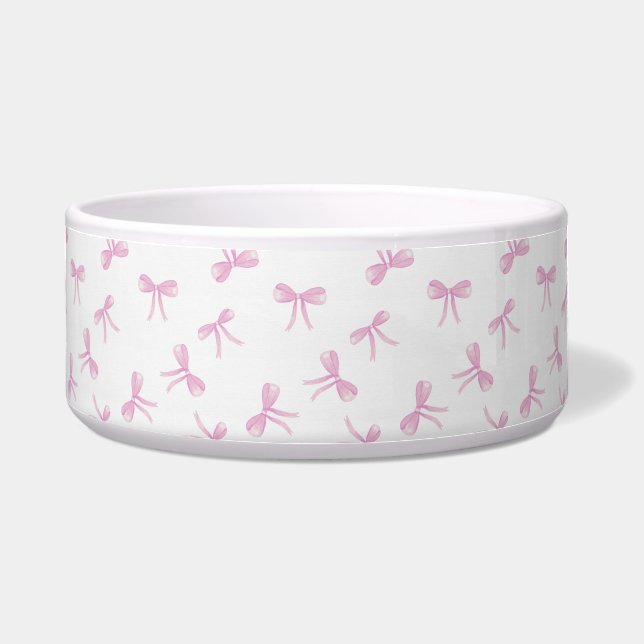 Écuelle Cute tendance Pink bow Frilly Coquette Animal (Devant)