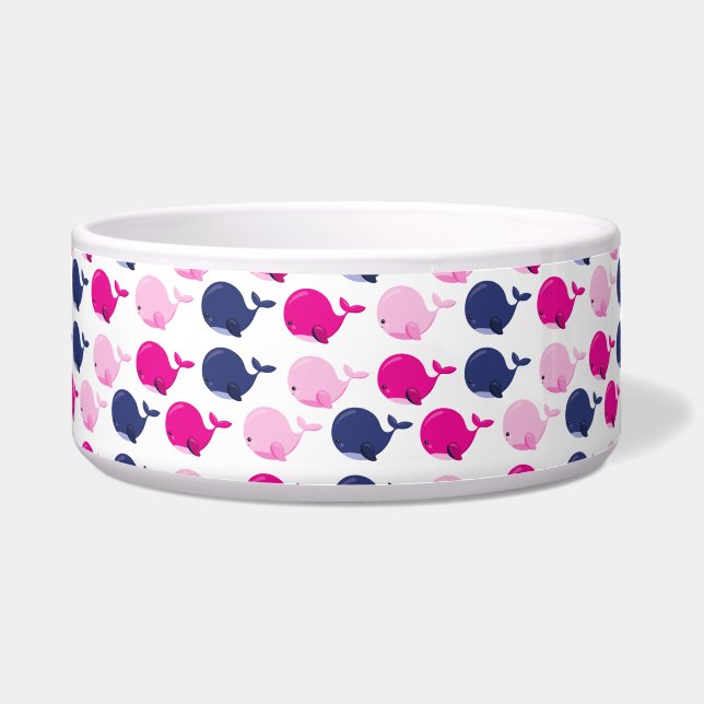 Écuelle Cute Whales, Pattern of Whales, Sea Animals (Devant)