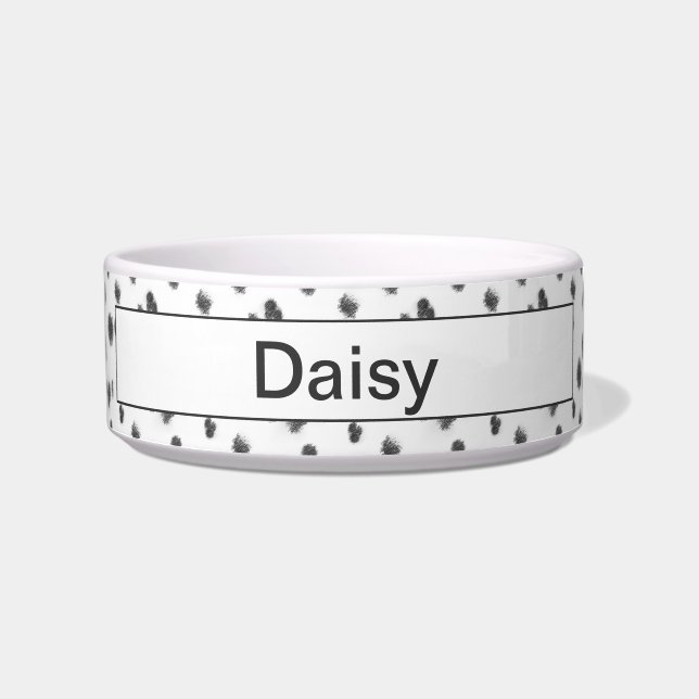 Écuelle Cuvette à fourrure dalmate personnalisée (Devant)