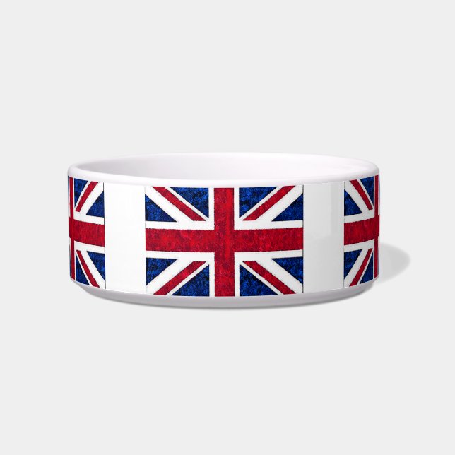 Écuelle Cuvette BRITANNIQUE d'animal familier de DRAPEAU (Devant)