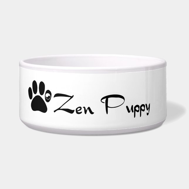 Écuelle CUVETTE d'ANIMAL FAMILIER de CHIOT de ZEN grande (Devant)