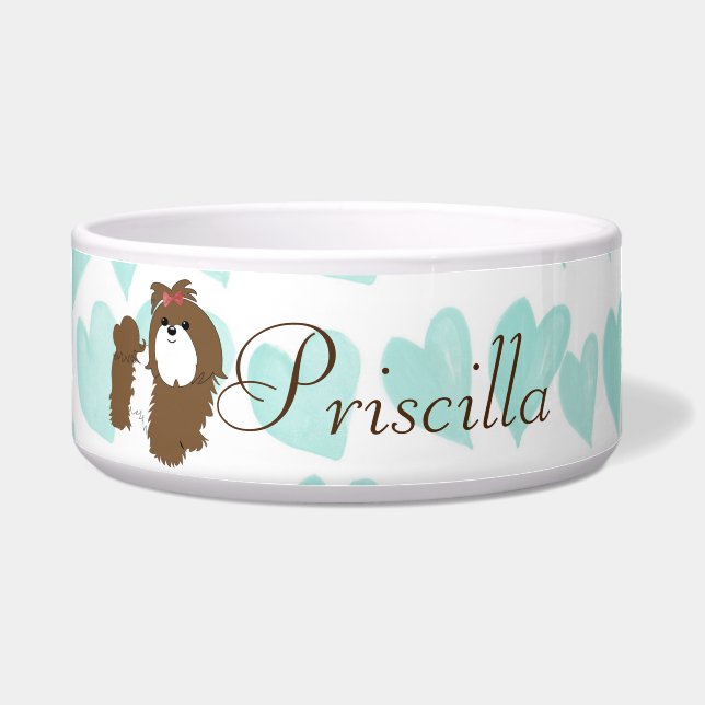 Écuelle Cuvette d'animal familier de Shih Tzu (Devant)