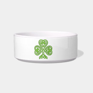 Écuelle Cuvette d'animal familier de trèfle de shamrock d