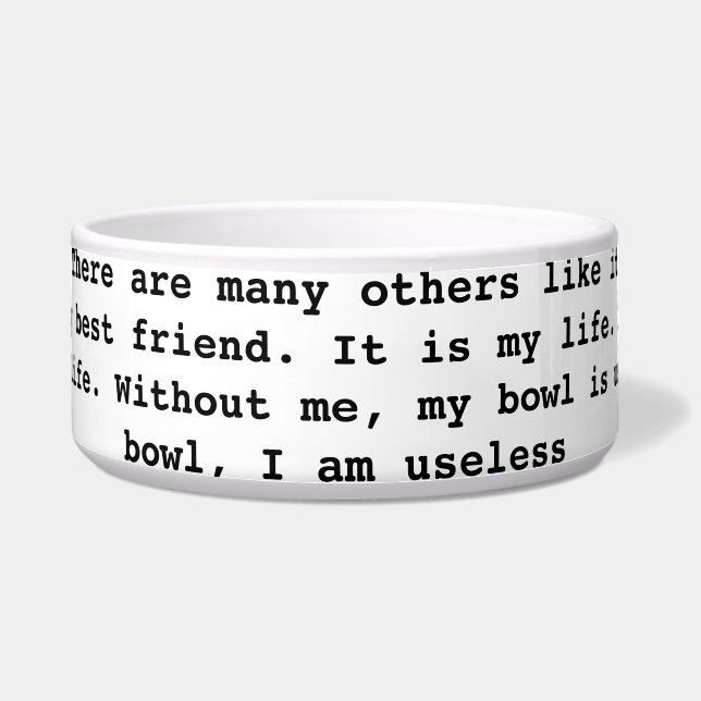 Écuelle Cuvette d'animal familier - "Full Metal Jacket" (Devant)