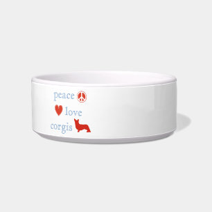 Écuelle Cuvette de alimentation de chien de corgi de coeur