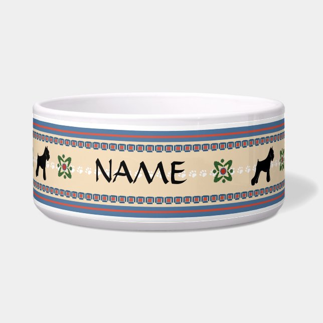 Écuelle Cuvette de bon chien de Schnauzer grande (Devant)