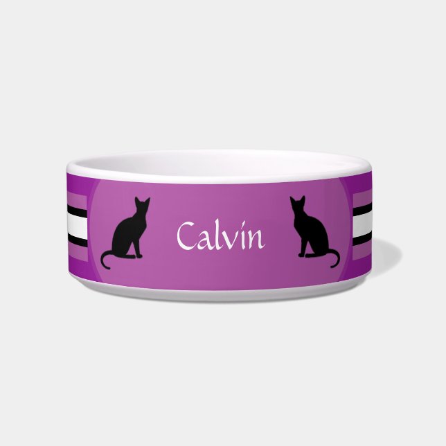 Écuelle Cuvette de chat personnalisable Bowl en blanc HAMb (Devant)