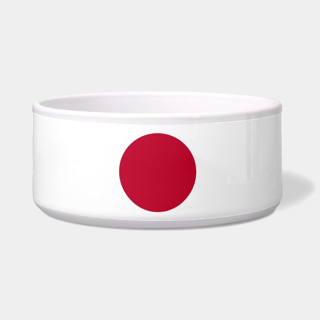 Écuelle Cuvette de chien de drapeau du Japon (Devant)