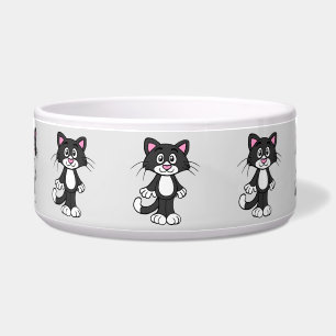 Écuelle cuvette de nourriture pour chat tuxedo