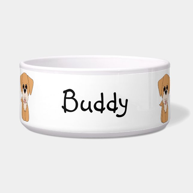 Écuelle Cuvette d'or de chien de Retreiver (Devant)