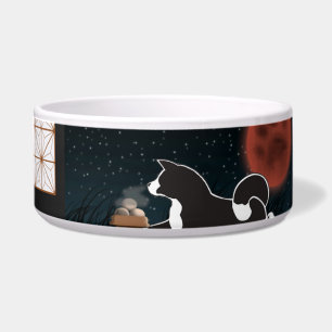 Écuelle Cuvette en céramique d'animal familier de lune de