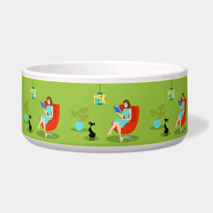 Écuelle Cuvette en céramique d'animal familier de rétro