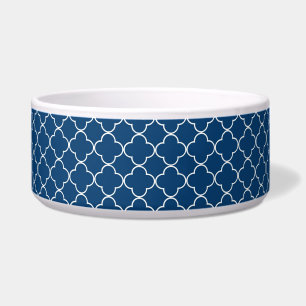 Écuelle Cuvette faite sur commande bleue de chien de
