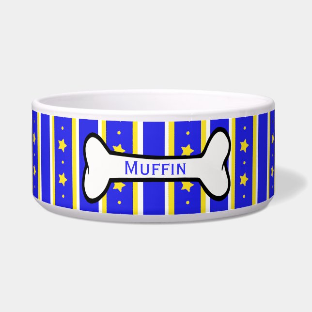 Écuelle Cuvette faite sur commande d'animal familier de (Devant)