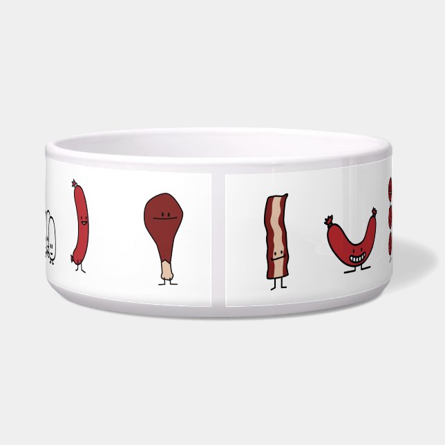 Écuelle Cuvette heureuse de famille de viande (Dos)