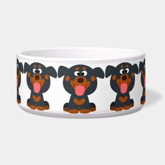 Écuelle Cuvette mignonne de chien de rottweiler de bébé de