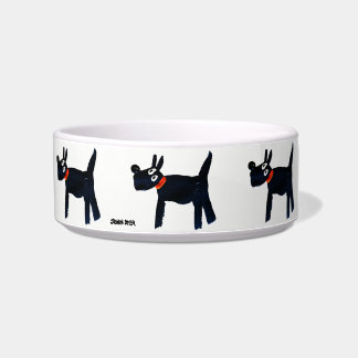Écuelle Cuvette noire de chien de Scotty par le tinctorial