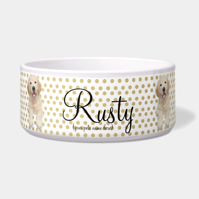 Écuelle Cuvette personnalisée/golden retriever d'animal (Devant)