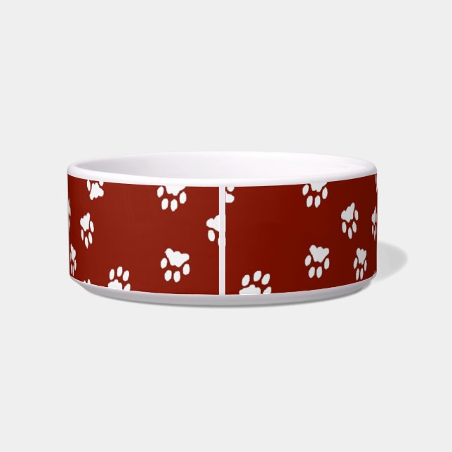 Écuelle Cuvette rouge adorable de chien de milieu imprimé (Dos)