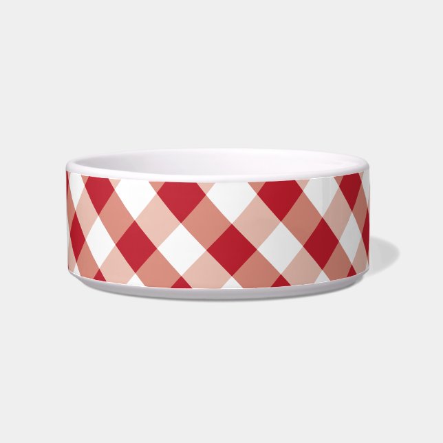 Écuelle Cuvette rouge et blanche d'animal familier de (Droite)
