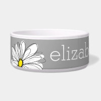 Daisy floral tendance avec nom personnalisé gris j