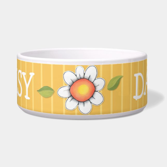 Écuelle Daisy Joy Jaune de chien jaune Pet Bowl (Devant)