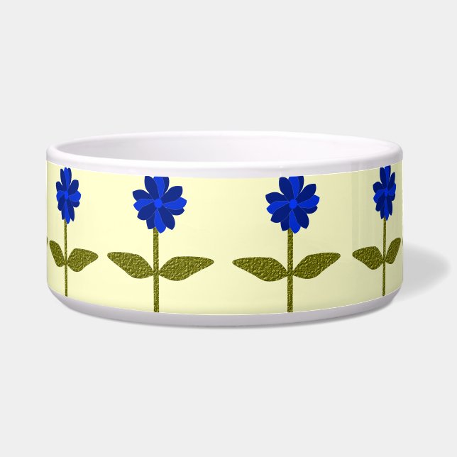 Écuelle Daisy Ocean Blue Dog Bowl (Devant)