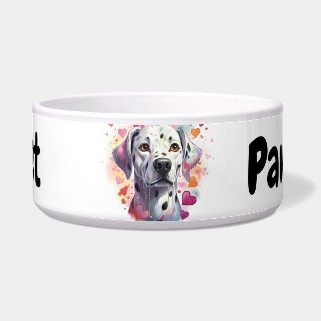 Écuelle Dalmatie Personnalisé Dog Food Bowl Pws Off (Devant)