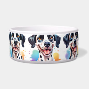Écuelle Dalmatien heureux animal de compagnie